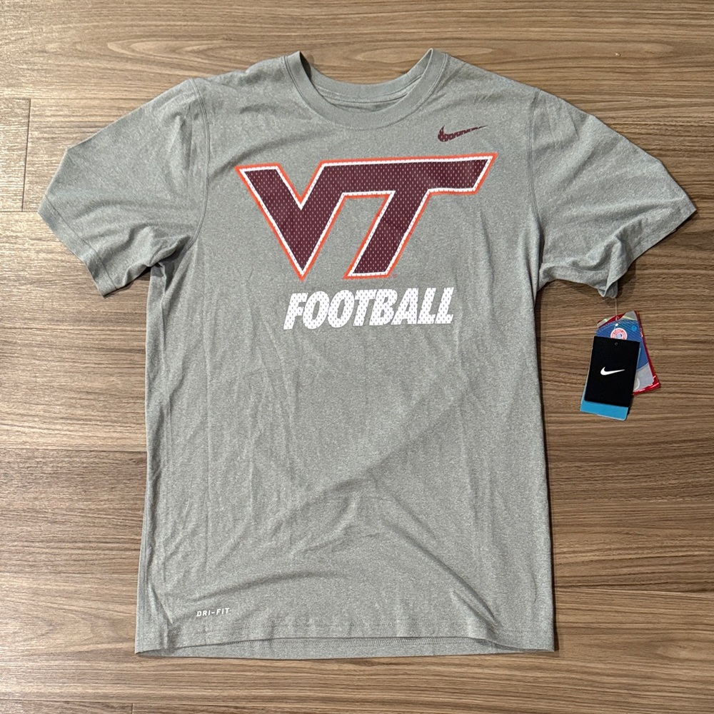 Nike Gray Virginia Tech Football T-Shirt
